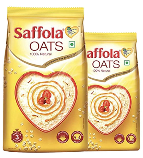 Saffola Oats Rolled Oats Delicious Creamy Oats 100 Natural High Protein and Fibre Healthy Cereal