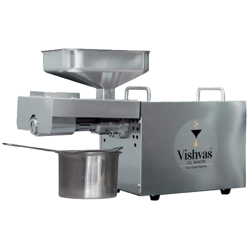 Vishvas Oil Maker Machine VI-582 600 Watt Oil Press Machine with Multiple Seed Oil Extraction Auto Temperature Controller, Stainless Steel